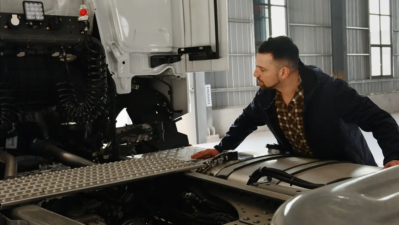 Routine commercial truck maintenance checks